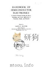 HANDBOOK OF SEMICONDUCTOR ELECTRONICS PDF电子版封面
