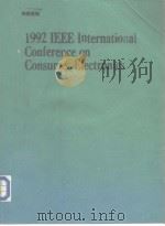 IEEE 1992 INTERNATIONAL CONFERENCE ON CONSUMER ELECTRONICS PDF电子版封面 0780304799