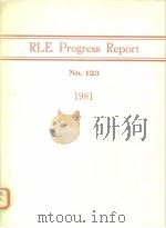 RLE PROGRESS REPORT No. 123 1981 PDF电子版封面
