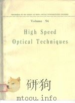 High speed optical techniques 1977 PDF电子版封面