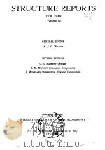 Structure reports for 1949 Vol.12 PDF电子版封面