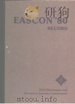 EASCON ‘80 RECORD IEEE Electronics and Aerospace Systems Conventions PDF电子版封面
