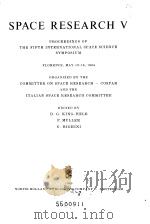 SPACE RESEARCH Ⅴ PDF电子版封面