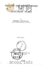 Theory and Applications of Electron Tubes PDF电子版封面