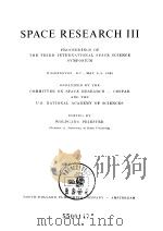 SPACE RESEARCH Ⅲ PDF电子版封面