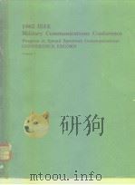 1982 IEEE Military Communications Conference Progress in Spread Spectrum Communications Conference R PDF电子版封面