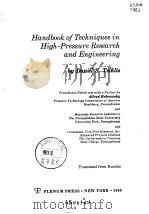 Handbook of Techniques in High-Pressure Research and Engineering PDF电子版封面