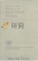 Materials and Techniques for Electrontubes PDF电子版封面