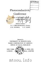 Photoconductivity Conference PDF电子版封面