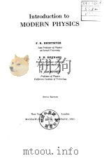 Introduction to Modern Physics PDF电子版封面