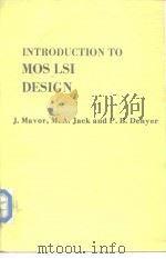 INTRODUCTION TO MOS LSI DESIGN（ PDF版）