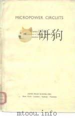 MICROPOWER CILRCUITS PDF电子版封面 JAMES D.MEINDL