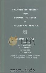 Lectures in theoretical physics v.1 PDF电子版封面