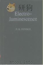 Electroluminescence PDF电子版封面