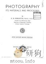 PHOTOGRAPHY ITS MATERIALS AND PROCESSES PDF电子版封面