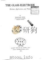 THE GLASS ELECTRODE PDF电子版封面