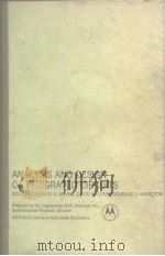 ANALYSIS ANDDESIGN OF INTEGRATED CIRCUITS PDF电子版封面