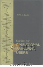Manual for OPERATIONAL AMPLIFIERUSERS PDF电子版封面 087909477X