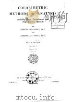 Colorimetric Methods of Analysis Vol.4 PDF电子版封面