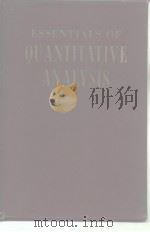 ESSENTIALS OF QUANTITATIVE ANALYSIS PDF电子版封面 A.A.BENEDETTI-PICHLER