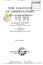 The Calculus of Observations（ PDF版）