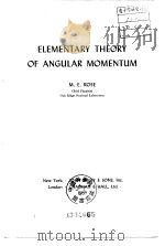 Elementary Theory of AngularMomentum PDF电子版封面