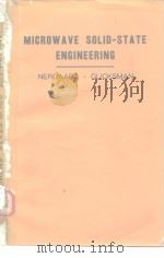 MICROWAVE SOLID-STATE ENGINEERING PDF电子版封面