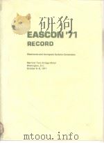 EASCON'71 record ;Electronics and Aerospace systems PDF电子版封面