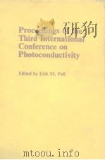 Proceediugs of the 3d International Conference on photoconductivity PDF电子版封面