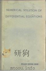 NUMERICAL SOLUTION OF DIFFRENTIAL EQUATIONS PDF电子版封面