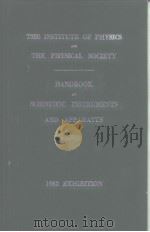 HANDBOOK OF SCIENTIFIC INSTRUMENTS AND APPARATUS 1962 PDF电子版封面
