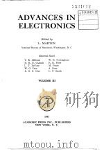 ADVANCES IN ELECTRONICS VOLUME III PDF电子版封面