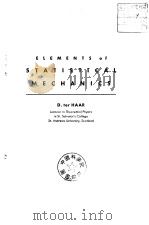 Elements of Statistical Mechanics PDF电子版封面