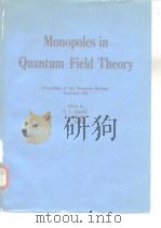 Monopoles in Quantum Field Theory PDF电子版封面 9971950294