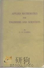 APPLIED MATHEMATICS FOR ENGINEERS AND SCIENTISTS PDF电子版封面
