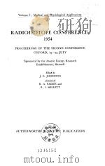 RADIOISOTOPE CONFERENCE,1954 PDF电子版封面