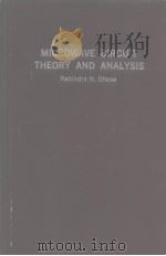 MICROWAVE CIRCUIT THEORY AND ANALYSIS PDF电子版封面