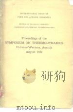 Proceedings of the Symposium on Thermodynamics 1959 PDF电子版封面
