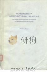 NONLINEARITY AND FUNCTIONAL ANALYSIS PDF电子版封面 0120903504
