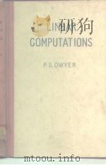 Linear Computations PDF电子版封面
