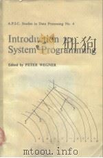 Introduction to system programming PDF电子版封面