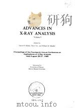 ADVANCES IN X-RAY ANALYSIS VOLUME 9 PDF电子版封面