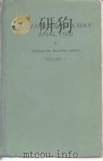 ADVANCES IN X-RAY ANALYSIS VOLUME 1 PDF电子版封面