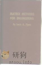 MATRIX METHODS FORENGINEERING PDF电子版封面