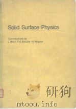 Solid surface physics 1979 PDF电子版封面
