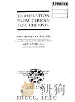 TRANSLATION FROM GERMAN FOR CHEMISTS（ PDF版）