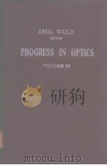 PROGRESS IN OPTICS VOL.4 PDF电子版封面