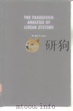 The Transform Analysis of Linear Systems PDF电子版封面