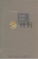 SOLID STATE PHYSICS PARAMAGNETIC RESONANCE IN SOLIDS PDF电子版封面