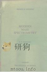 MODERN MASS SPECTROMETRY PDF电子版封面